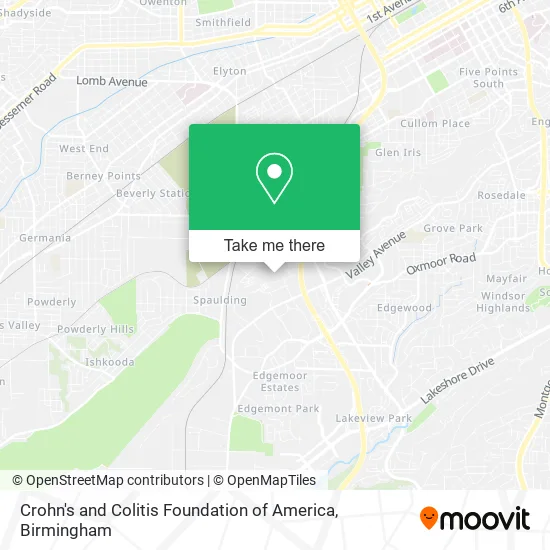 Crohn's and Colitis Foundation of America map