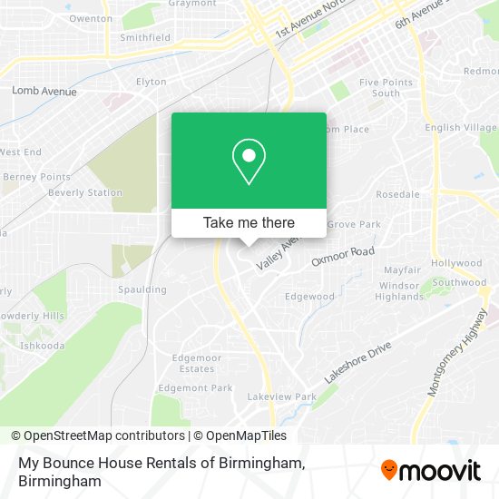 My Bounce House Rentals of Birmingham map