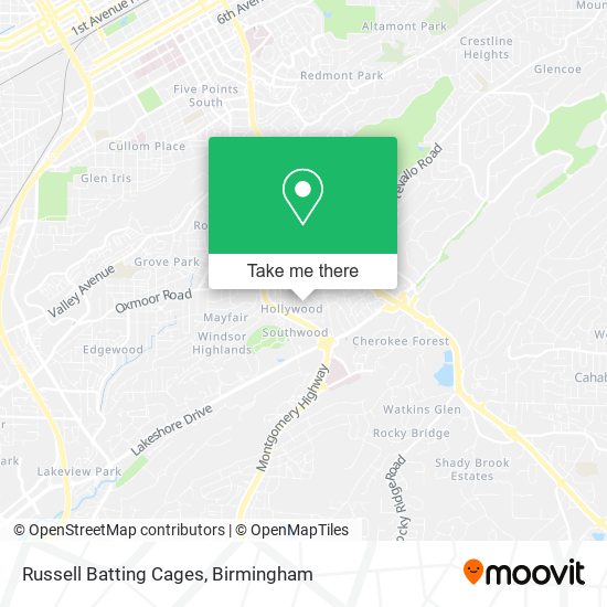 Russell Batting Cages map