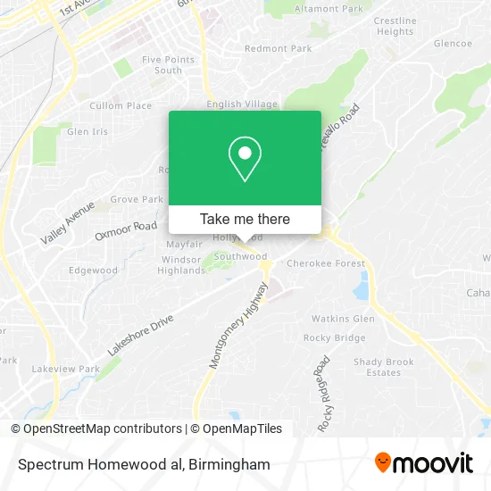 Spectrum Homewood al map