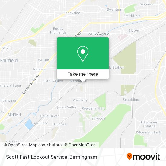 Scott Fast Lockout Service map