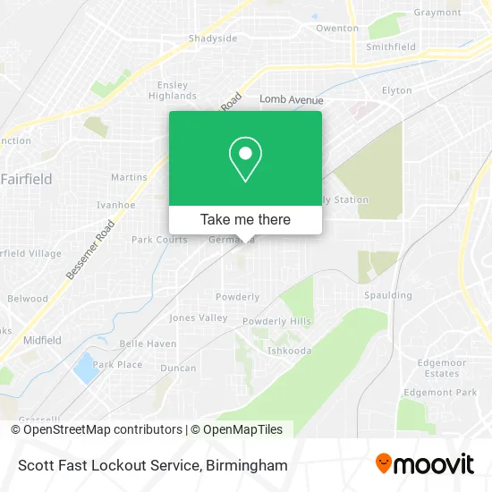 Scott Fast Lockout Service map