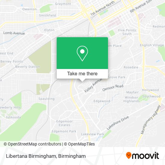 Libertana Birmingham map