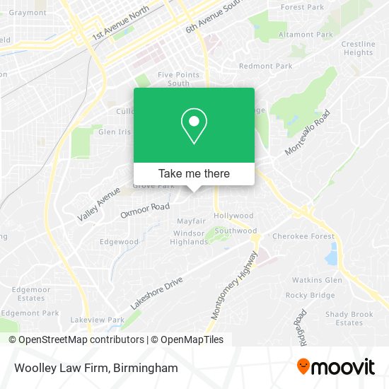 Woolley Law Firm map