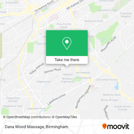 Dana Wood Massage map