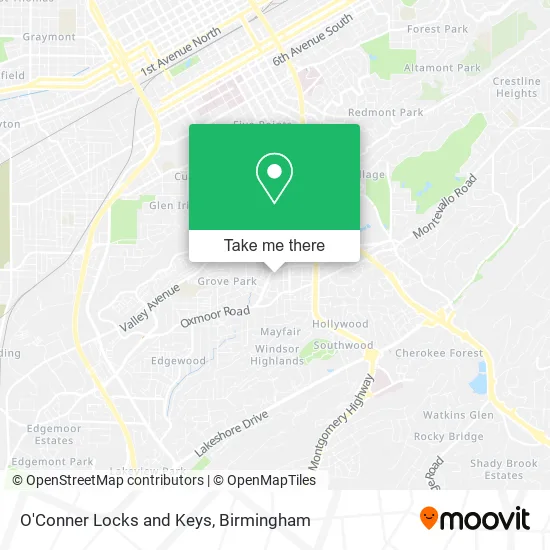 O'Conner Locks and Keys map
