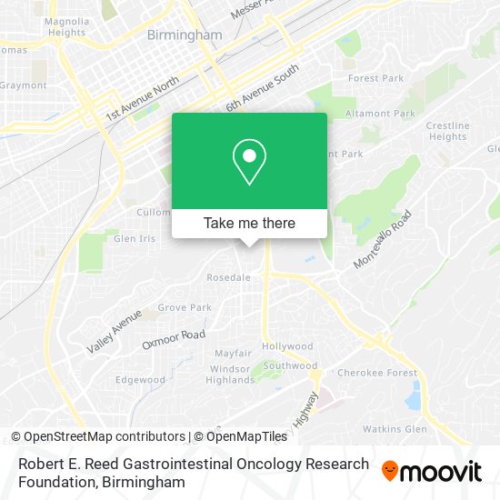 Robert E. Reed Gastrointestinal Oncology Research Foundation map