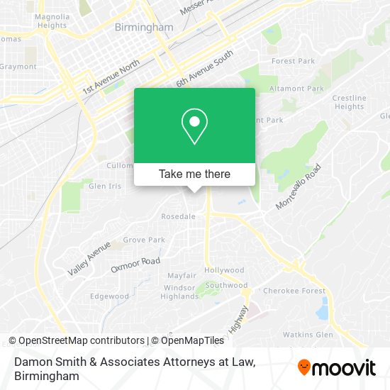 Damon Smith & Associates Attorneys at Law map