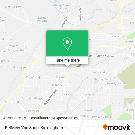 Bellview Vac Shop map