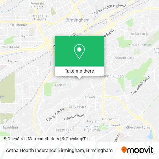Aetna Health Insurance Birmingham map