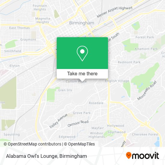 Alabama Owl's Lounge map