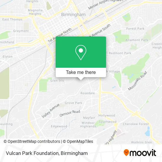 Vulcan Park Foundation map