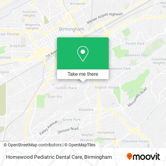 Mapa de Homewood Pediatric Dental Care
