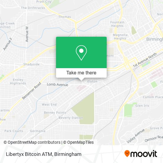 Mapa de Libertyx Bitcoin ATM