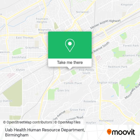 Uab Health Human Resource Department map