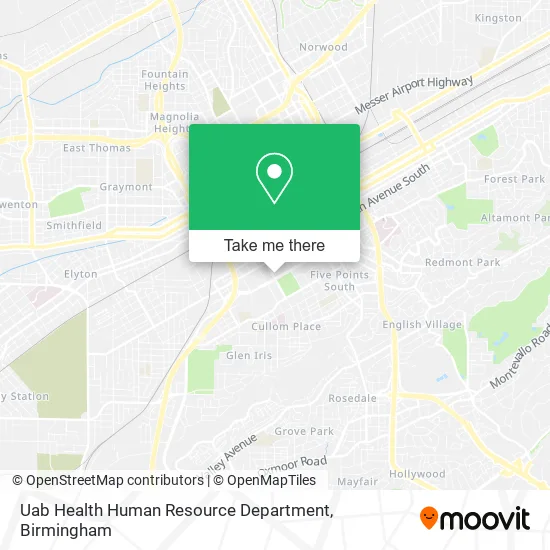 Uab Health Human Resource Department map