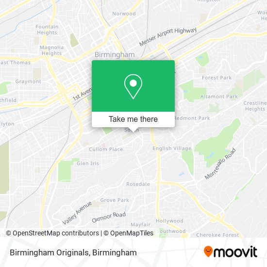 Birmingham Originals map