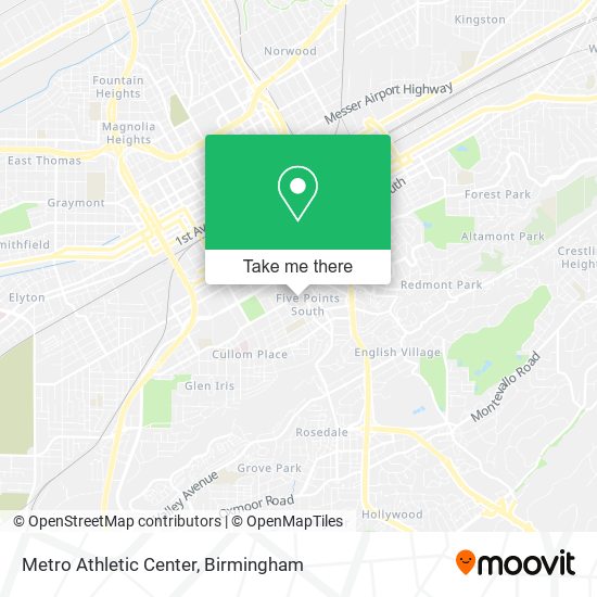 Metro Athletic Center map