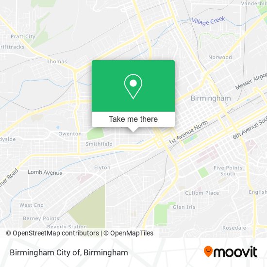 Mapa de Birmingham City of