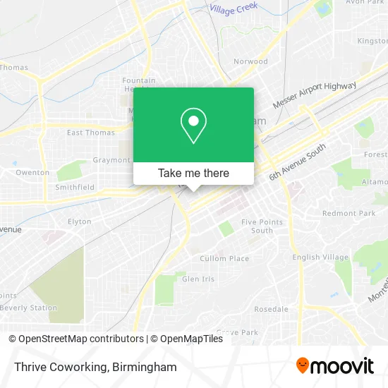 Thrive Coworking map