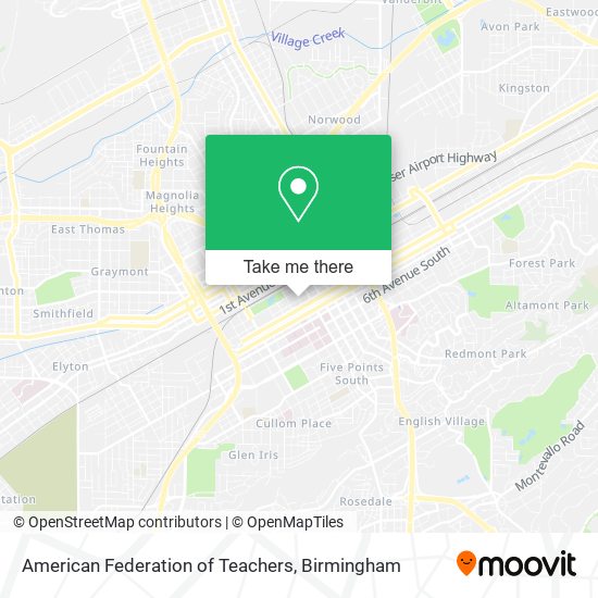 American Federation of Teachers map