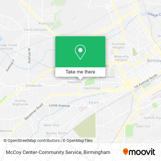 McCoy Center-Community Service map