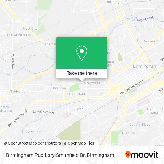 Mapa de Birmingham Pub Lbry-Smithfield Br