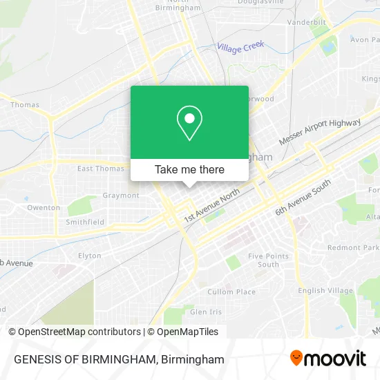 GENESIS OF BIRMINGHAM map