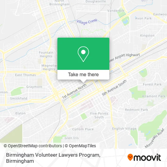 Birmingham Volunteer Lawyers Program map