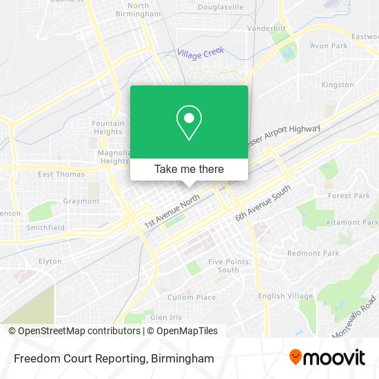 Freedom Court Reporting map