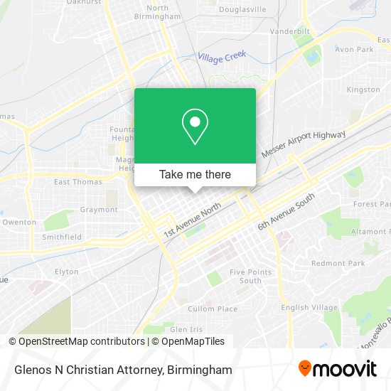 Glenos N Christian Attorney map