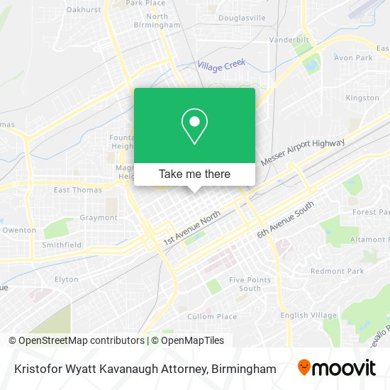 Kristofor Wyatt Kavanaugh Attorney map