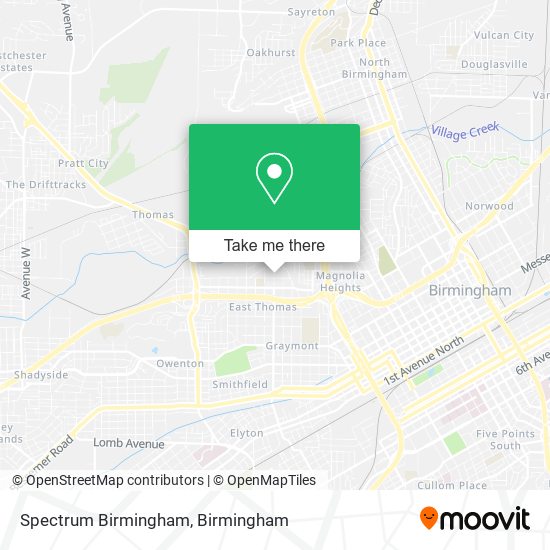 Mapa de Spectrum Birmingham