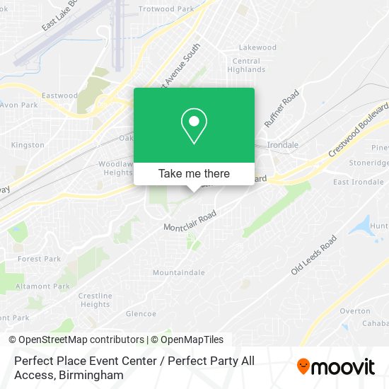 Mapa de Perfect Place Event Center / Perfect Party All Access