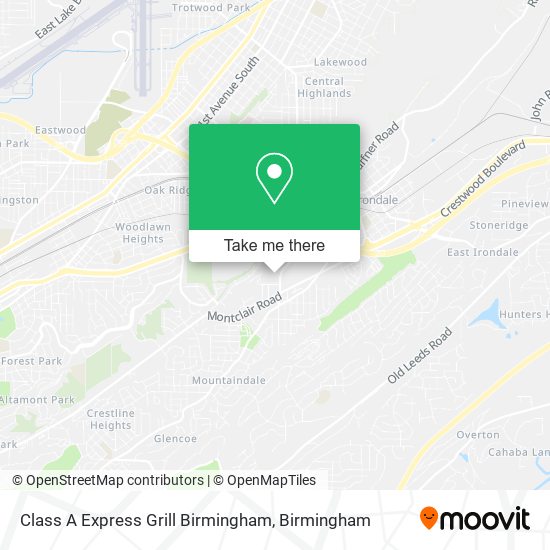 Class A Express Grill Birmingham map