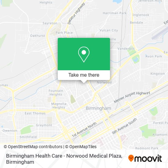 Mapa de Birmingham Health Care - Norwood Medical Plaza