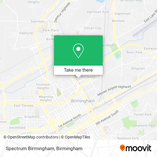 Spectrum Birmingham map