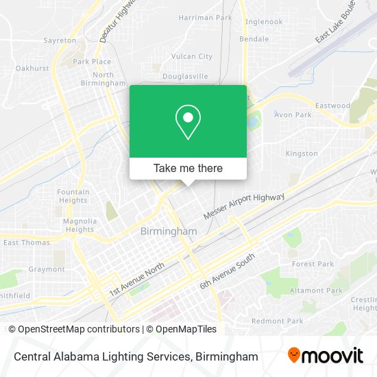 Mapa de Central Alabama Lighting Services