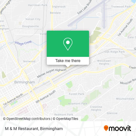 M & M Restaurant map