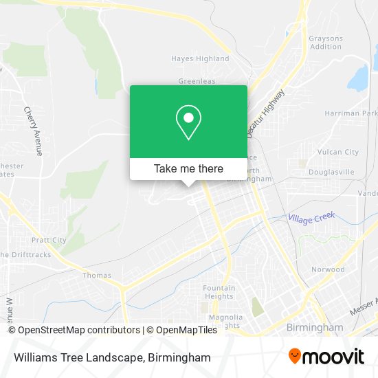 Williams Tree Landscape map