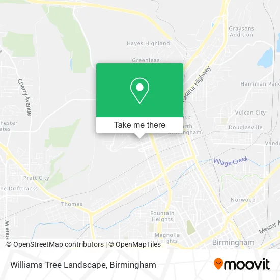 Williams Tree Landscape map