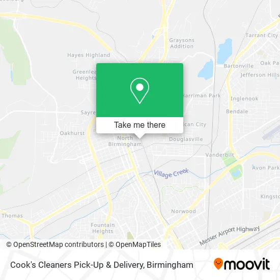 Cook's Cleaners Pick-Up & Delivery map