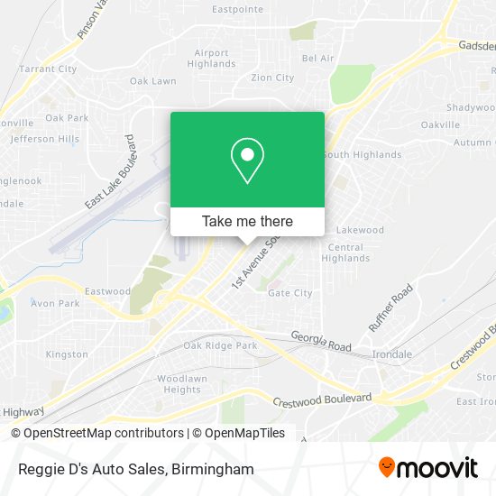 Reggie D's Auto Sales map