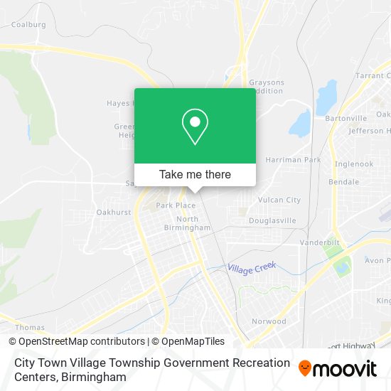 City Town Village Township Government Recreation Centers map