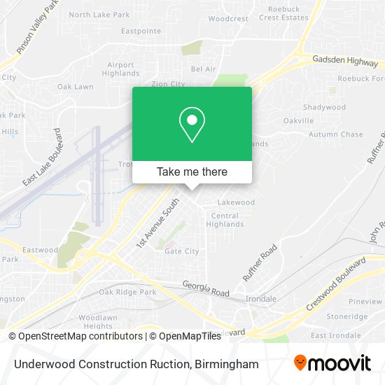 Underwood Construction Ruction map