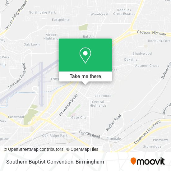 Mapa de Southern Baptist Convention