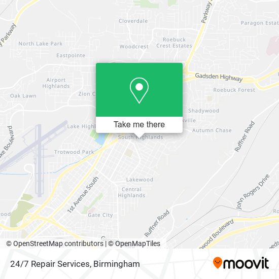 24/7 Repair Services map