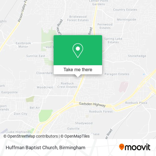 Huffman Baptist Church map