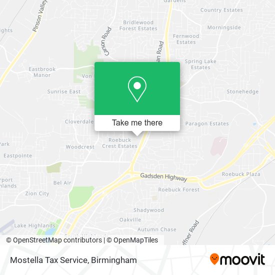 Mapa de Mostella Tax Service