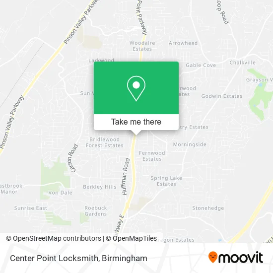 Center Point Locksmith map